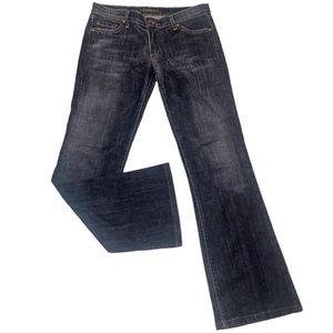 David Kahn Heidi dark mineral wash low rise flare jeans size 27 w30 r 7 l30